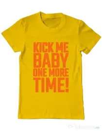 Tricou ADLER barbat Kick me baby Galben