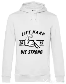 Hoodie barbat cu gluga Lift hard Alb