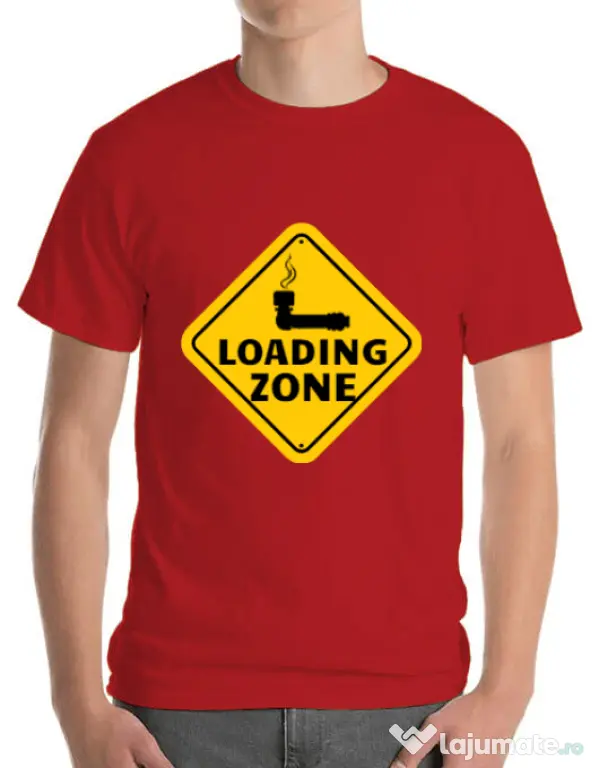 Tricou ADLER barbat Loading zone Rosu