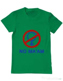 Tricou ADLER barbat No ma'am Verde mediu