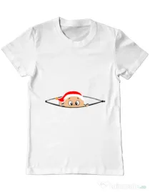 Tricou ADLER barbat Peek a boo winter Alb