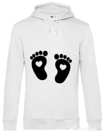 Hoodie barbat cu gluga Picioruse Alb