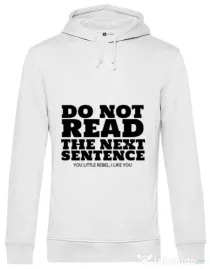 Hoodie barbat cu gluga Rebel Alb