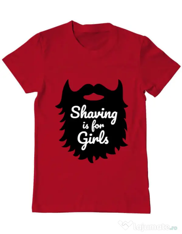 Tricou ADLER barbat Shaving is for girls Rosu