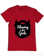 Tricou ADLER barbat Shaving is for girls Rosu