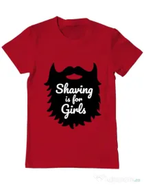 Tricou ADLER barbat Shaving is for girls Rosu