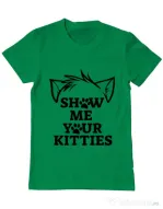Tricou ADLER barbat Show me your kitties Verde mediu