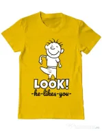 Tricou ADLER barbat He likes you Galben