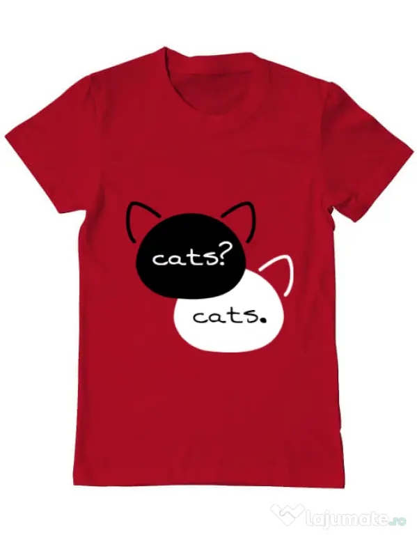 Tricou ADLER barbat The fault in our cats Rosu