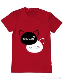 Tricou ADLER barbat The fault in our cats Rosu