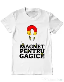 Tricou ADLER barbat Magnet pentru gagici Alb