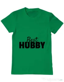Tricou ADLER barbat Best hubby Verde mediu