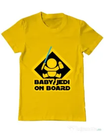 Tricou ADLER barbat Baby Jedi Galben