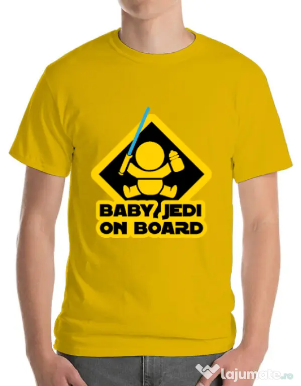 Tricou ADLER barbat Baby Jedi Galben