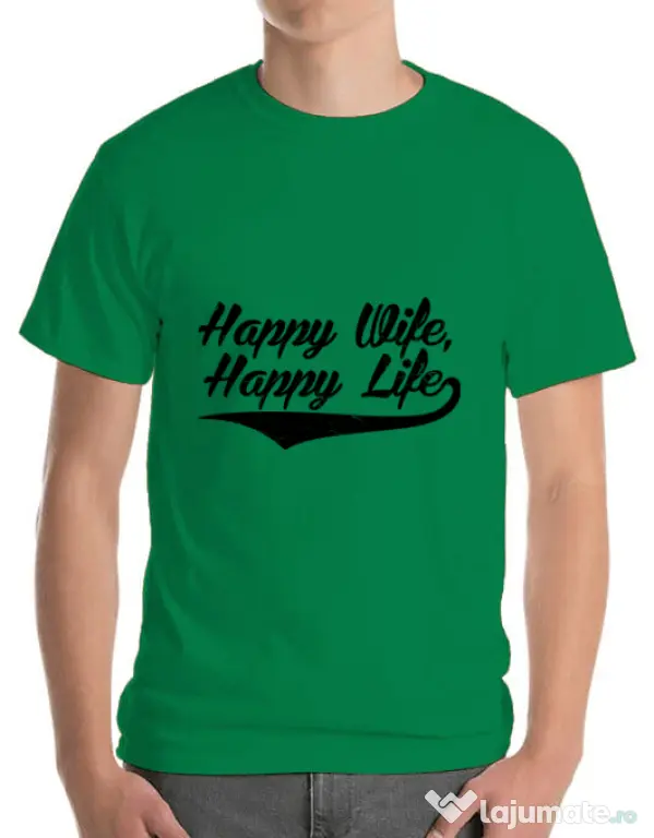 Tricou ADLER barbat Happy life Verde mediu