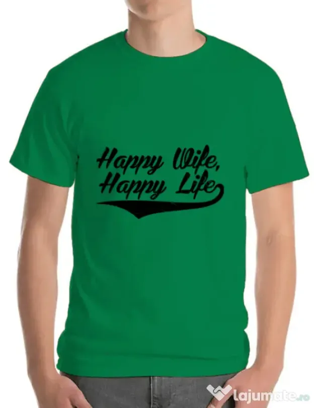 Tricou ADLER barbat Happy life Verde mediu