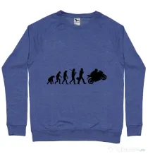 Bluza ADLER barbat Evolution - motorcycle Albastru melanj