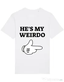 Tricou STANLEY STELLA barbat He's my weirdo Alb