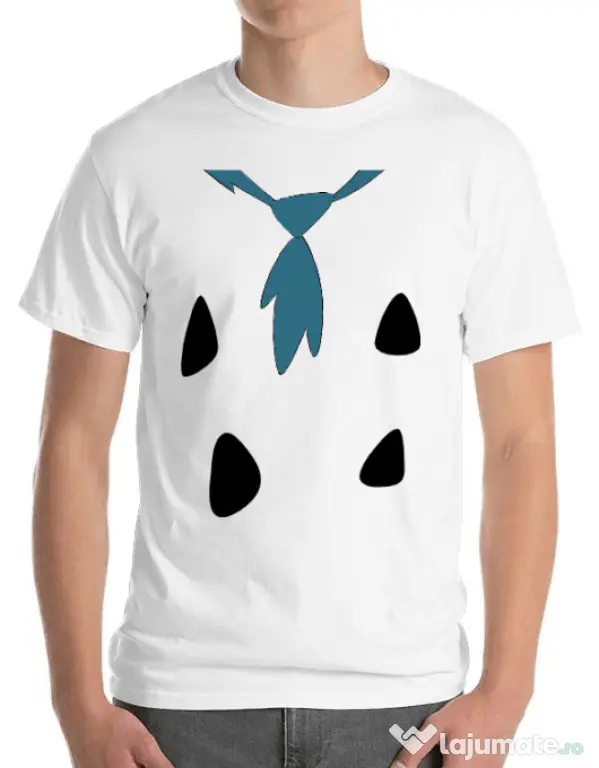 Tricou ADLER barbat Flinstone costume Alb