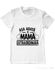 Tricou ADLER barbat O mama extraordinara Alb