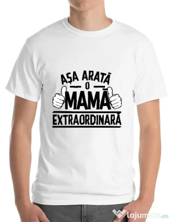 Tricou ADLER barbat O mama extraordinara Alb