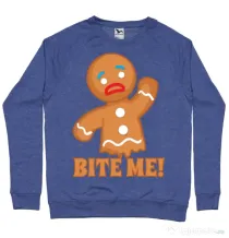Bluza ADLER barbat Bite me Albastru melanj