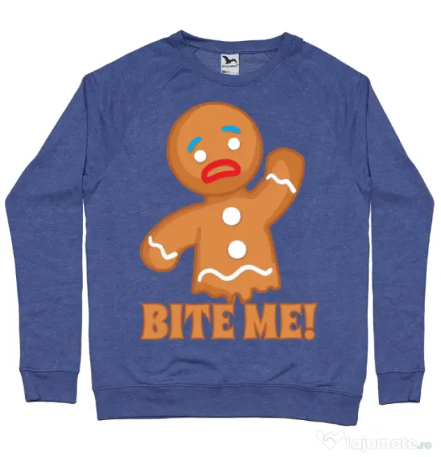 Bluza ADLER barbat Bite me Albastru melanj