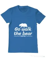 Tricou ADLER barbat Go walk the bear Albastru azuriu