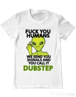 Tricou ADLER barbat Dubstep alien Alb