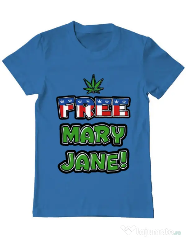 Tricou ADLER barbat Free Mary Jane Albastru azuriu