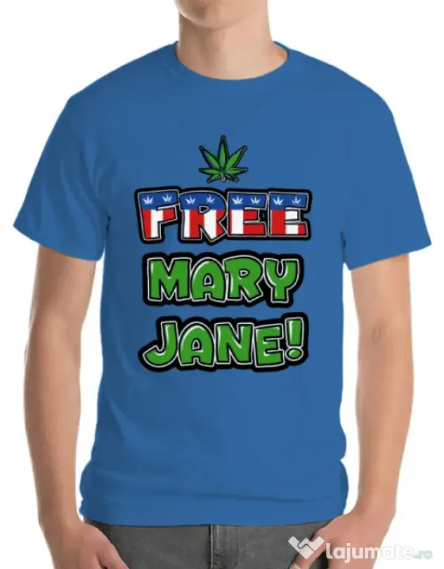 Tricou ADLER barbat Free Mary Jane Albastru azuriu