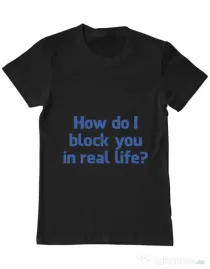 Tricou ADLER barbat How do I block you Negru