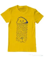 Tricou ADLER barbat Something is growing Galben