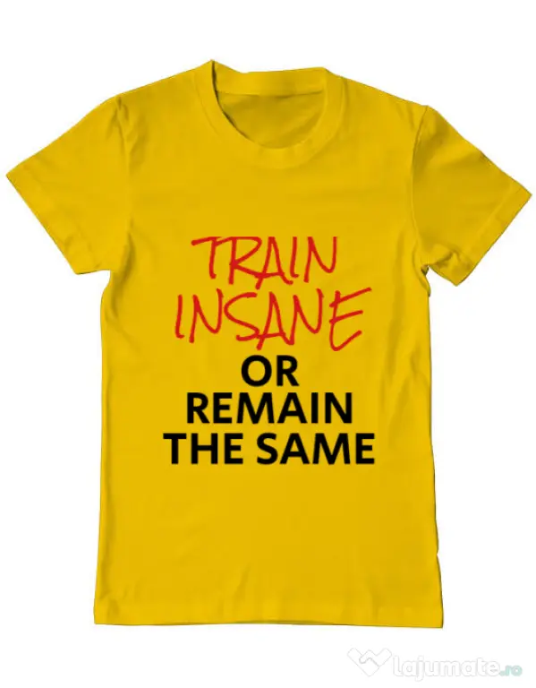 Tricou ADLER barbat Train insane Galben