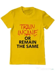 Tricou ADLER barbat Train insane Galben