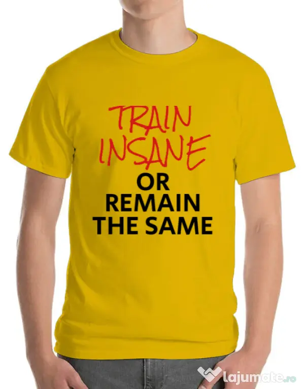 Tricou ADLER barbat Train insane Galben