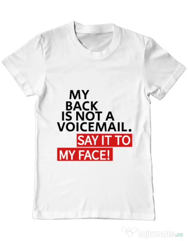 Tricou ADLER barbat Say it to my face Alb