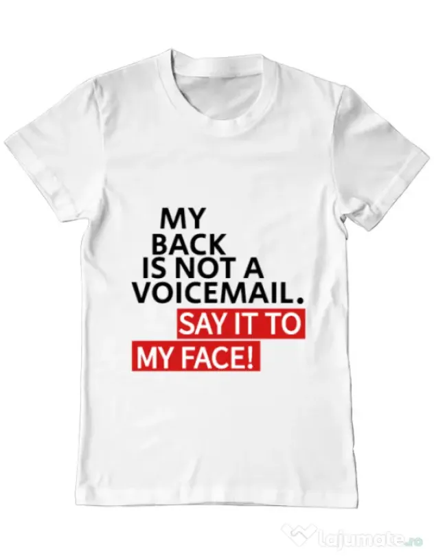 Tricou ADLER barbat Say it to my face Alb