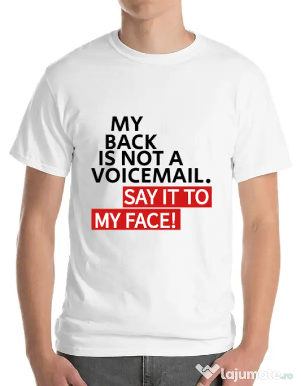 Tricou ADLER barbat Say it to my face Alb