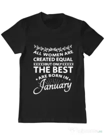 Tricou ADLER barbat The best women are born in January Negru