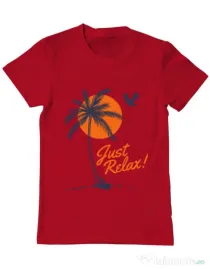 Tricou ADLER barbat Just relax Rosu