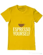 Tricou ADLER barbat Espresso yourself Galben