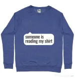 Bluza ADLER barbat Reading my shirt Albastru melanj