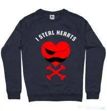 Bluza ADLER barbat I steal hearts Denim inchis