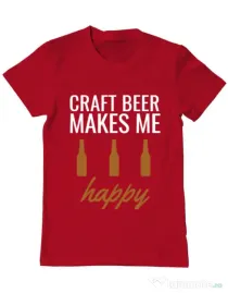Tricou ADLER barbat Craft beer Rosu