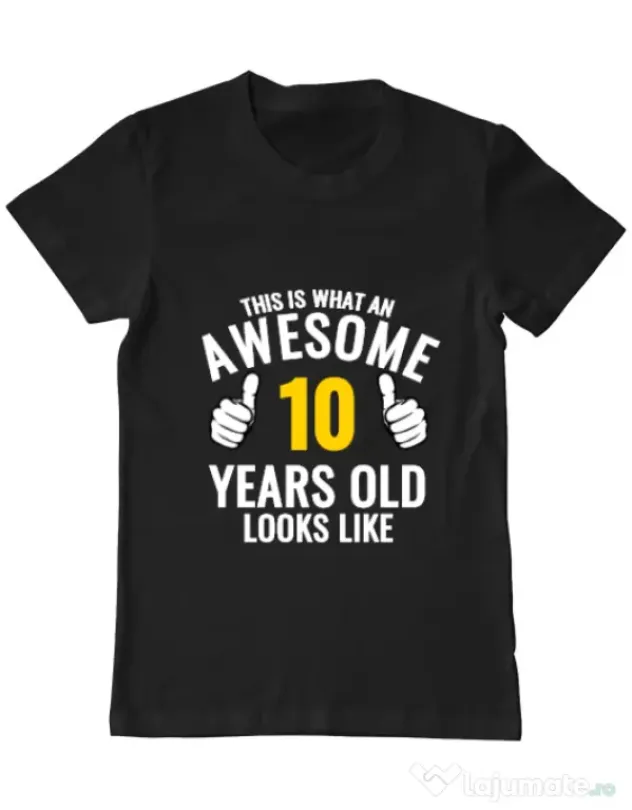 Tricou ADLER barbat Awesome birthday Negru