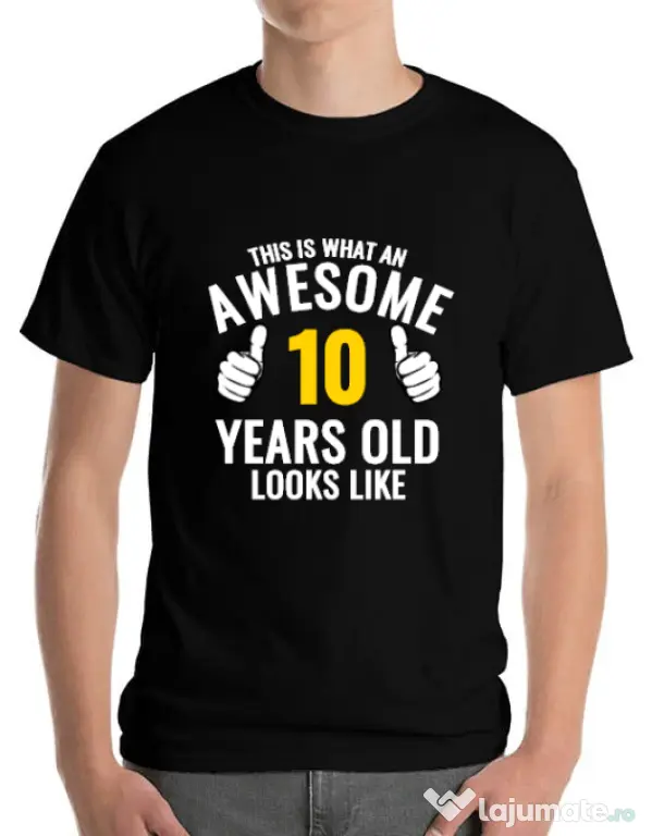 Tricou ADLER barbat Awesome birthday Negru