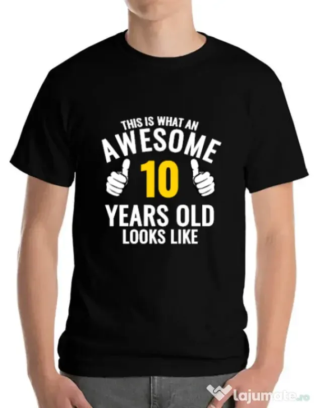 Tricou ADLER barbat Awesome birthday Negru
