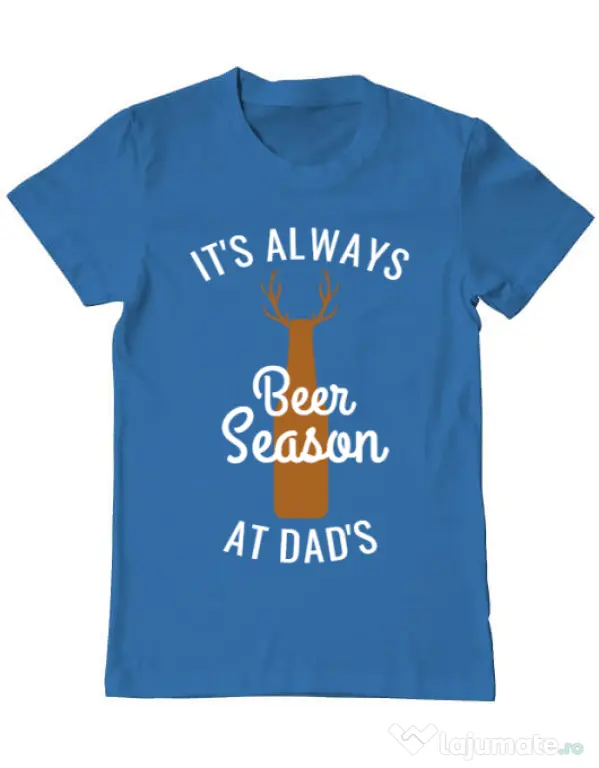 Tricou ADLER barbat Beer season Albastru azuriu