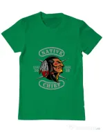 Tricou ADLER barbat Native chief Verde mediu